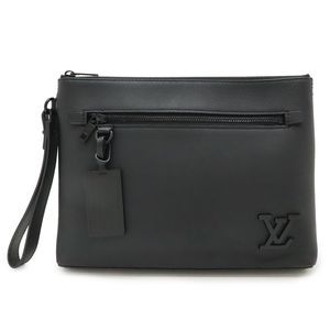 Louis Vuitton LV Aerogram Takeoff Pouch Second Bag Clutch Bag Grain Leather